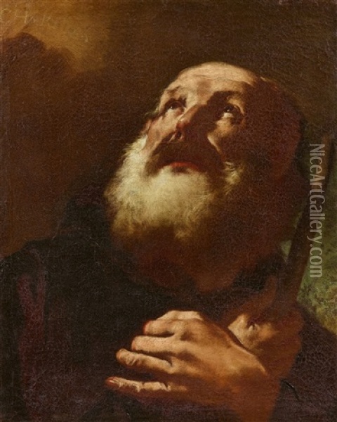 Saint Francis Of Paola Oil Painting - Giovanni Battista Piazzetta