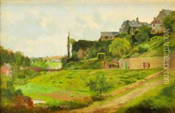 Les Vaux De Cernay Oil Painting - Louis Emile Dardoize