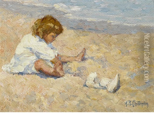 A Day At The Beach Oil Painting - Alice Brown Chittenden
