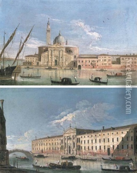 San Giorgio Maggiore, Venice (+ San Lazzaro Dei Mendicanti, Venice; Pair) Oil Painting -  Master of the Langmatt Foundation Views