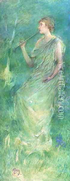 Music, c.1890-95 Oil Painting - Thomas Wilmer Dewing