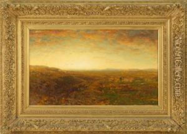 Sunset, Isle Of Wight Oil Painting - George Herbert McCord