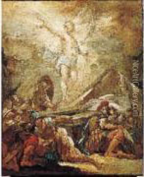 La Resurrection Oil Painting - Jean-baptiste Deshays