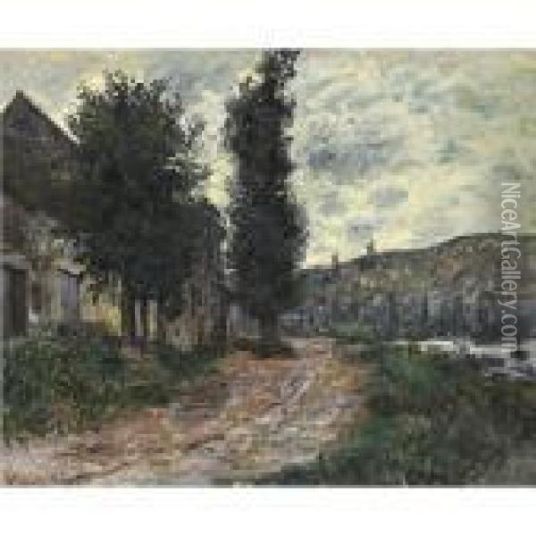 Chemin De Halage A Lavacourt Oil Painting - Claude Oscar Monet