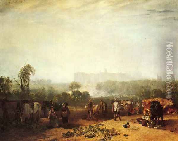 Ploughing up Turnips, near Slough Oil Painting - Joseph Mallord William Turner