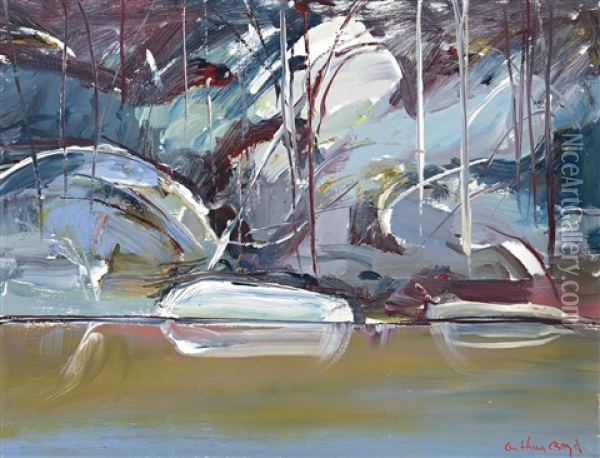Shoalhaven Landscape Oil Painting - Arthur Merric Boyd