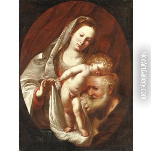 Sacra Famiglia Oil Painting - Pietro Ricchi