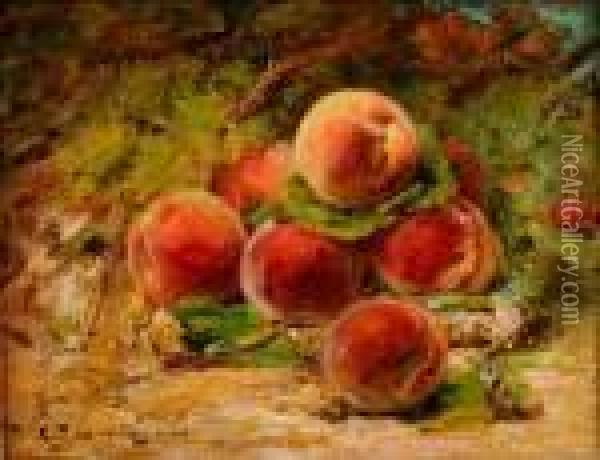 Nature Morte Aux Peches Oil Painting - Georges Jeannin