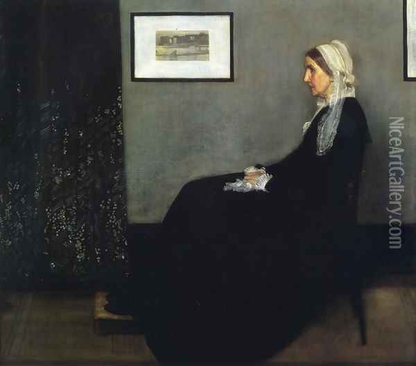 Arrangement in Grey and Black- Portrait of the Artist's Mother 1871 Oil Painting - James Abbott McNeill Whistler