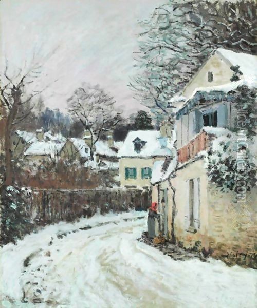 Route A Louveciennes Oil Painting - Alfred Sisley