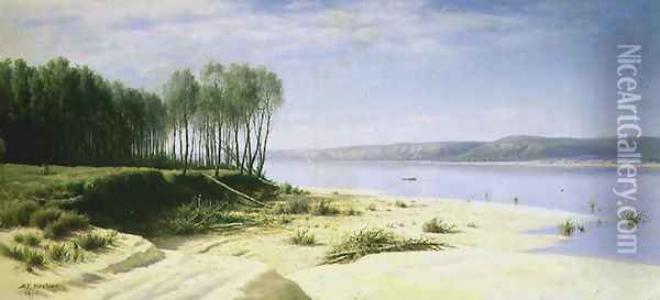 On the Volga Oil Painting - Mikhail Konstantinovich Klodt