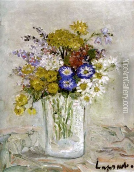 Fleurs Des Champs Dans Un Verre Oil Painting - Pierre Laprade
