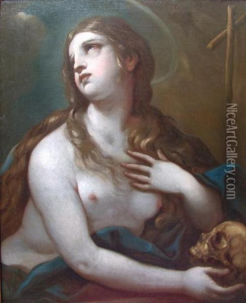 Maddalena Penitente Oil Painting - Paolo di Matteis