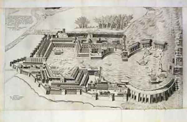 Plan of the port of Ostia Antica Oil Painting - Giulio de Musi