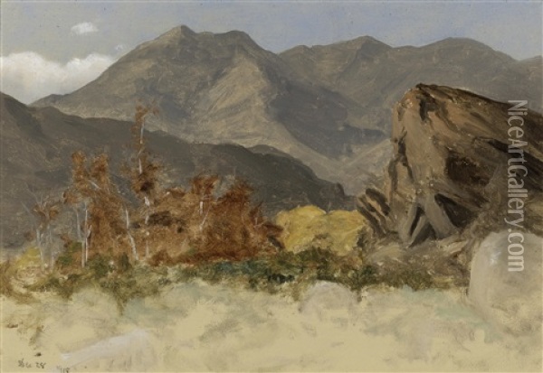 Montecito, California And Matilija Canyon, Ojai (pair) Oil Painting - Lockwood de Forest