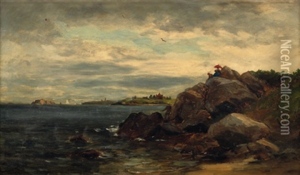 Untitled (rhode Island Coastal Scene) Oil Painting - Edward Bannister