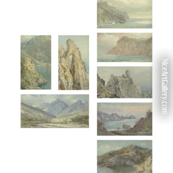 Coastal Views (various Sizes; 8 Works) Oil Painting - William Trost Richards