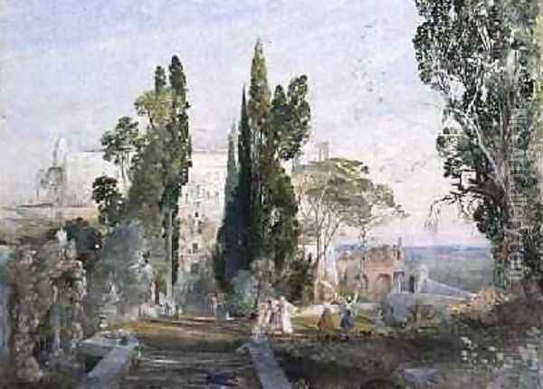 The Villa dEste Oil Painting - Samuel Palmer