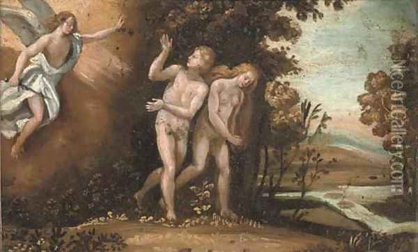 The Expulsion of Adam and Eve Oil Painting - Adam Elsheimer