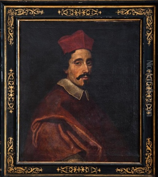 Portrait D'un Cardinal Oil Painting - Giovanni Battista Gaulli