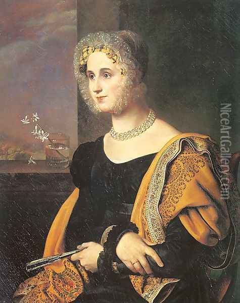Portrait of Ekaterina Avdulina 1822-23 Oil Painting - Orest Kiprensky