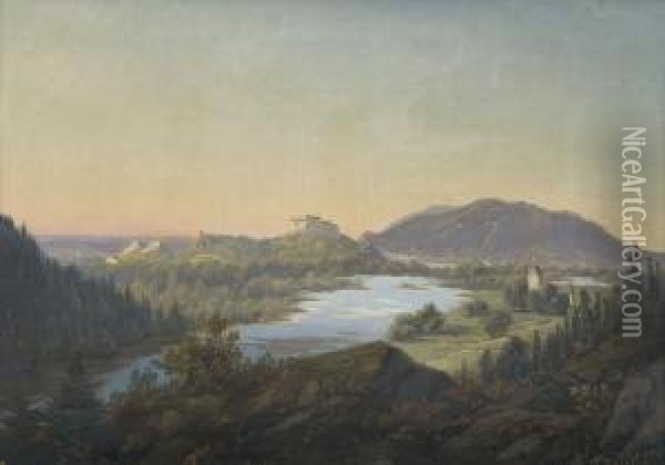 Landschaft Bei Salzburg Oil Painting - Franz Xaver Mandl