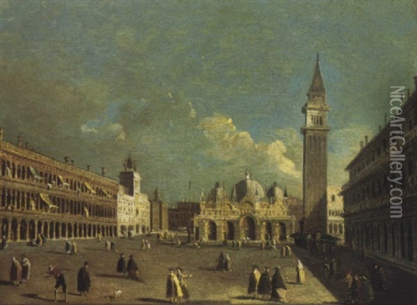 The Piazza San Marco, Venice Oil Painting - Michele Marieschi