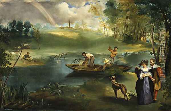Fishing Oil Painting - Edouard Manet