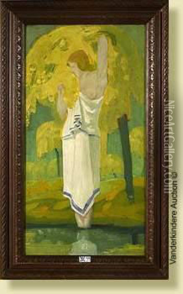 La Baigneuse Oil Painting - Auguste Donnay