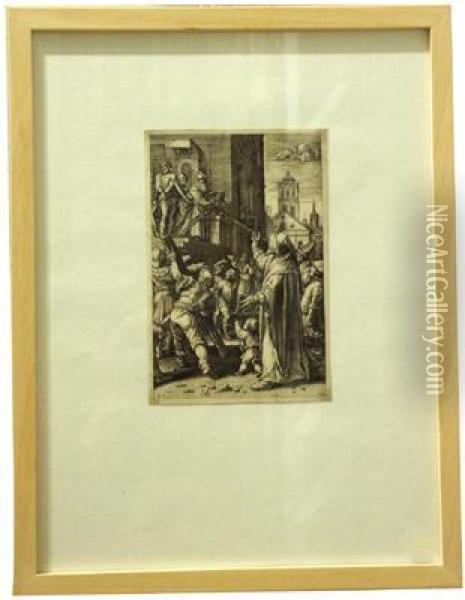 Imitatore Flagellazione Di Cristo Oil Painting - Hendrick Goltzius