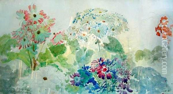 Kwiaty Oil Painting - Leon Wyczolkowski
