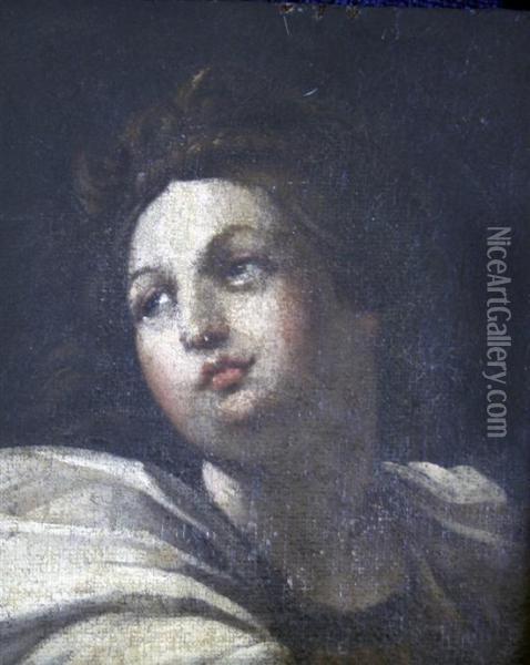 Head Of Sibyl Oil Painting - Domenichino