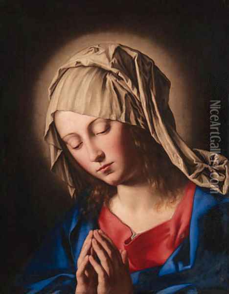 The Virgin in prayer Oil Painting - Giovanni Battista Salvi, Il Sassoferrato