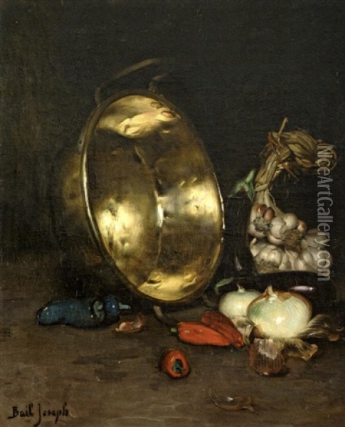Grande Composition Au Cuivre Oil Painting - Joseph Bail