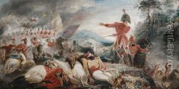 Peninsular War Battle Scene Oil Painting - Henry Singleton