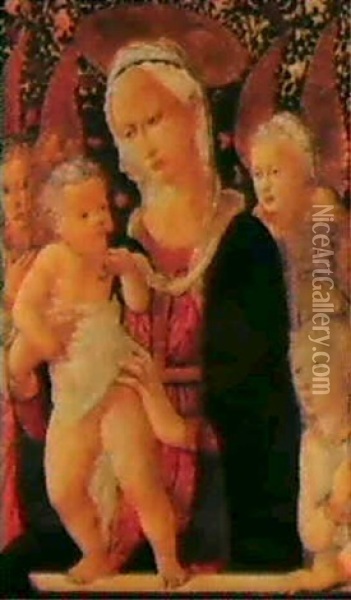 The Madonna And Child With Angels Oil Painting -  Pier Francesco Fiorentino