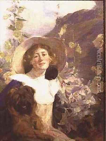 The Artist's Wife Katherine Oil Painting - Frank Bramley