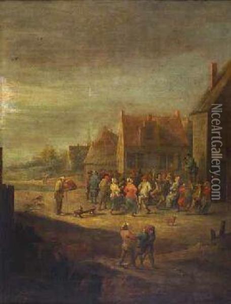 The Village Dance Oil Painting - David The Younger Teniers