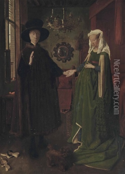 The Arnolfini Portrait Oil Painting - Jan Van Eyck