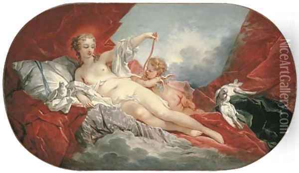 Venus and Cupid Oil Painting - Francois Boucher