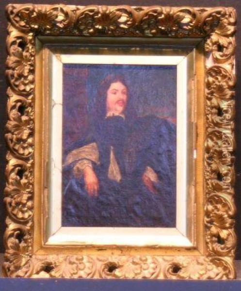 Portrait Of A Nobleman, After Van Dyck Oil Painting - William Bright Morris