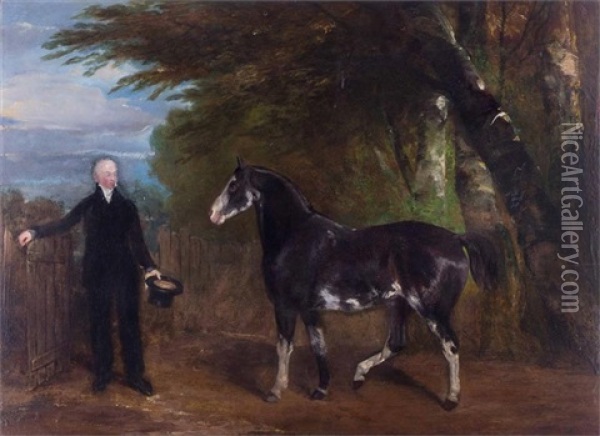 Gentleman Mit Pferd Oil Painting - James Holmes