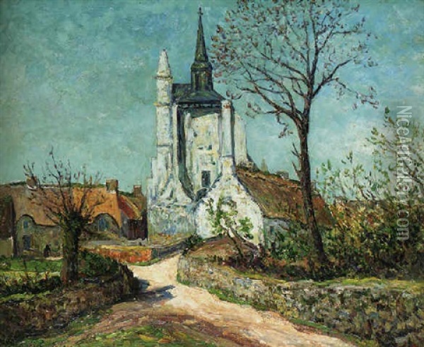 Village Et Chapelle De Sainte-avoye (morbihan) Oil Painting - Maxime Maufra