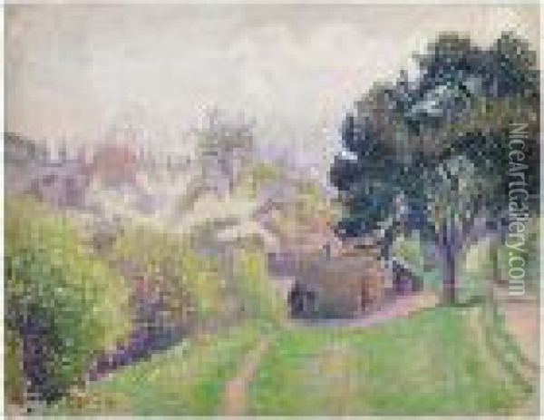 Lower Meridon, Coldharbour (spring) Oil Painting - Lucien Pissarro