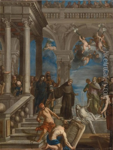 Wunder Des Heiligen Antonius Oil Painting - Francesco Rosa