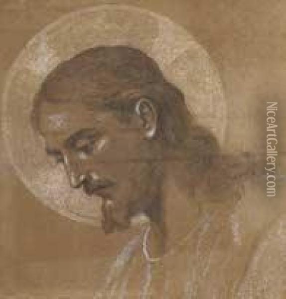 Testa Di Cristo Oil Painting - Giuseppe Bezzuoli