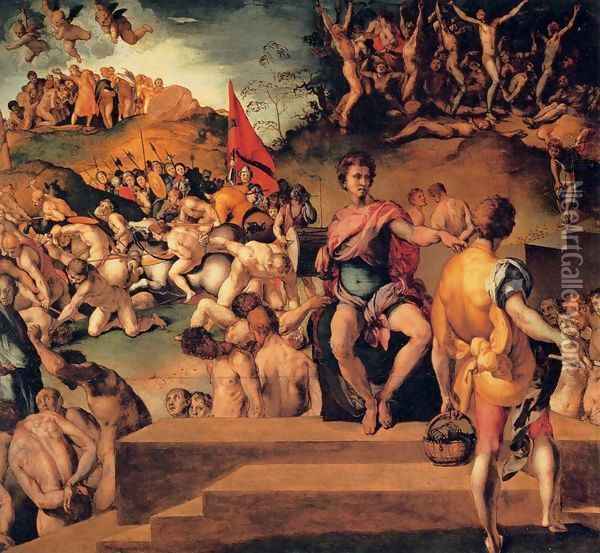 Martyrdom of St Maurice and the Theban Legion Oil Painting - (Jacopo Carucci) Pontormo
