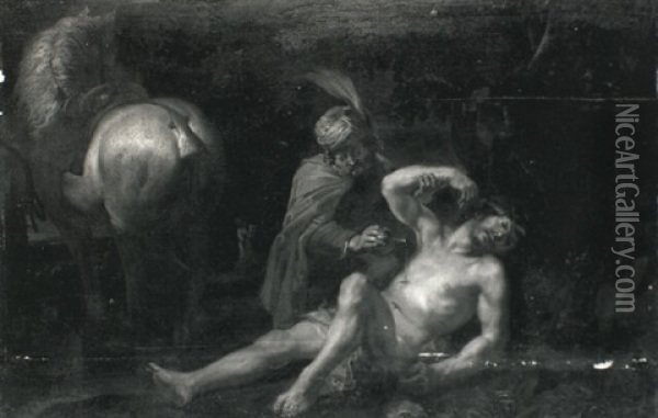 The Parable Of The Good Samaritan Oil Painting - Balthazar van Cortbemde