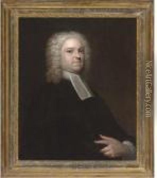 Portrait Of A Lawyer, Half-length, In Robes Oil Painting - William Hogarth
