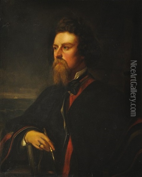 Autoportret Oil Painting - Johann Adolf Brandeis